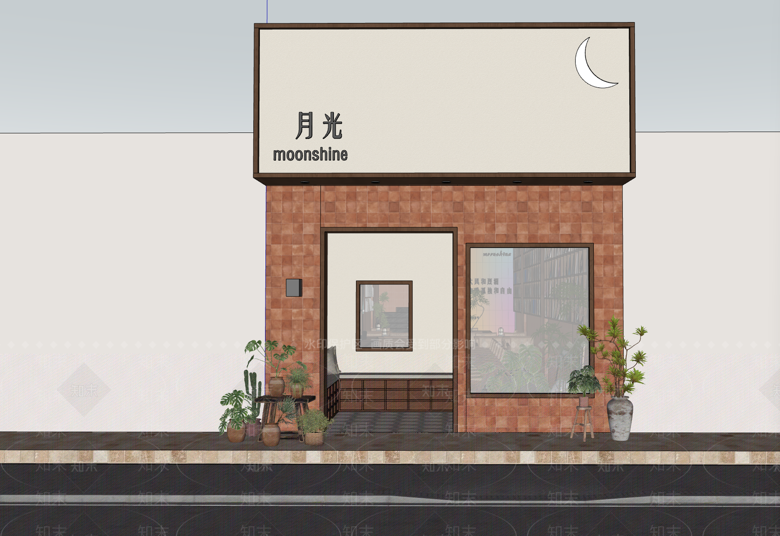 中古风酒馆SU模型下载【ID:1232367806】