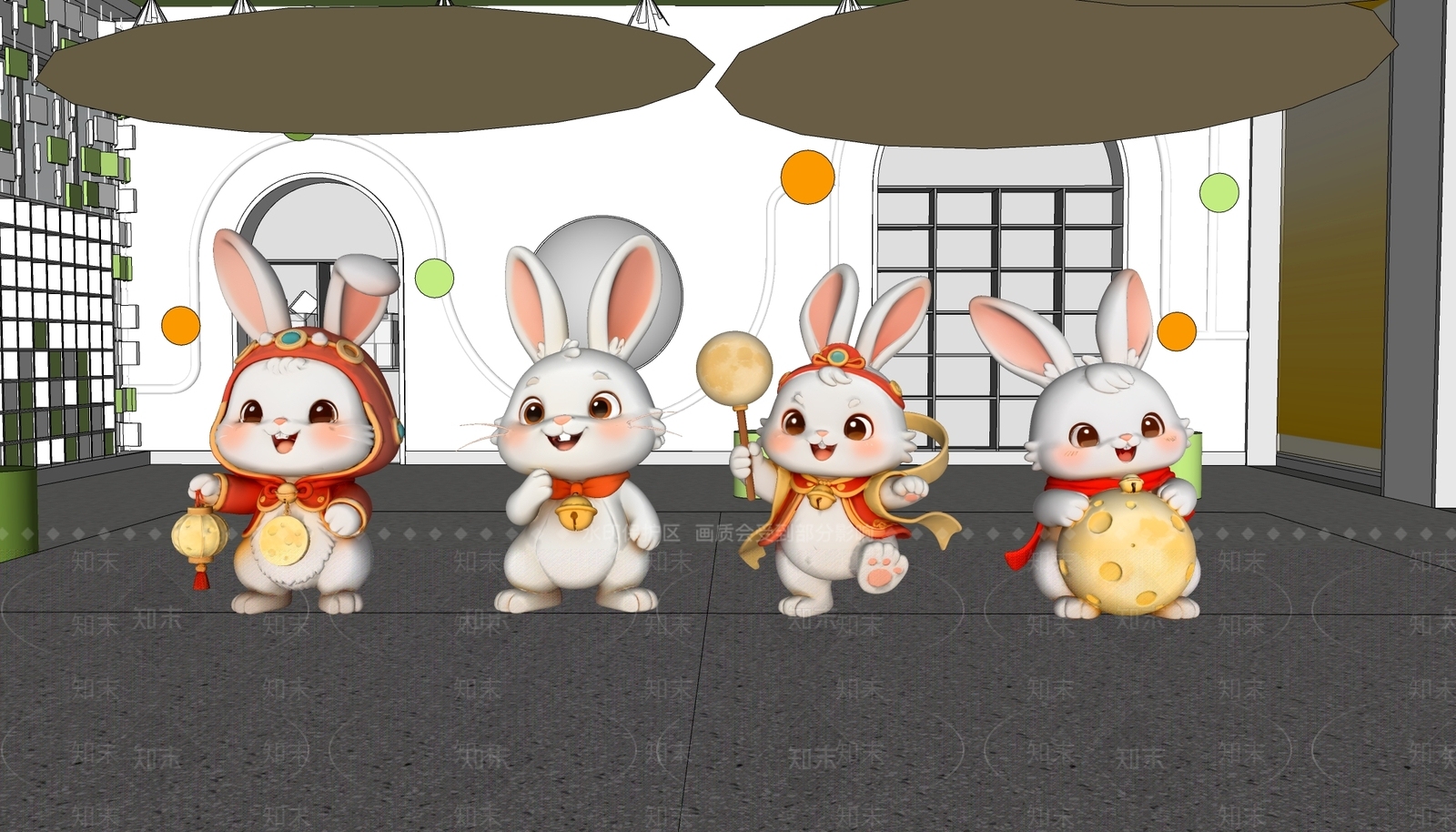 现代简约IP形象SU模型下载【ID:1232368068】