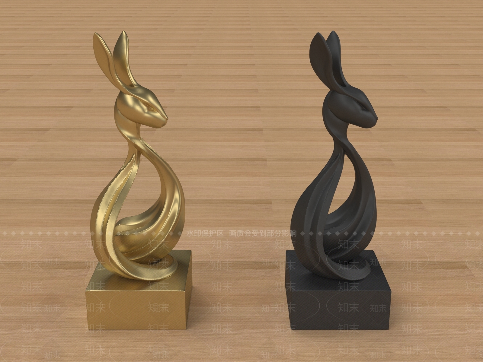 轻奢雕塑摆件3D模型下载【ID:1232368136】
