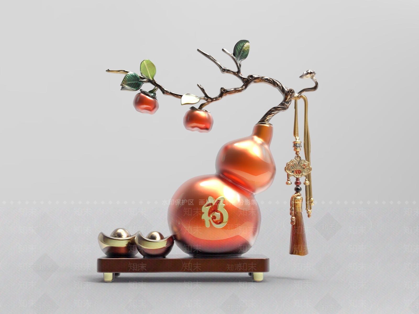 新中式雕塑摆件3D模型下载【ID:1232369456】