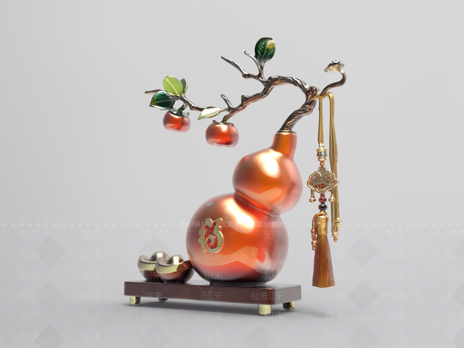 新中式雕塑摆件3D模型下载【ID:1232369456】