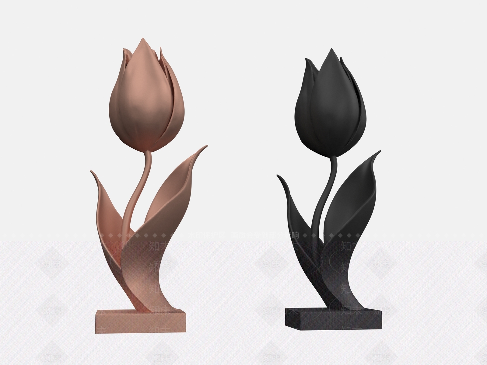 现代简约雕塑摆件3D模型下载【ID:1232370157】