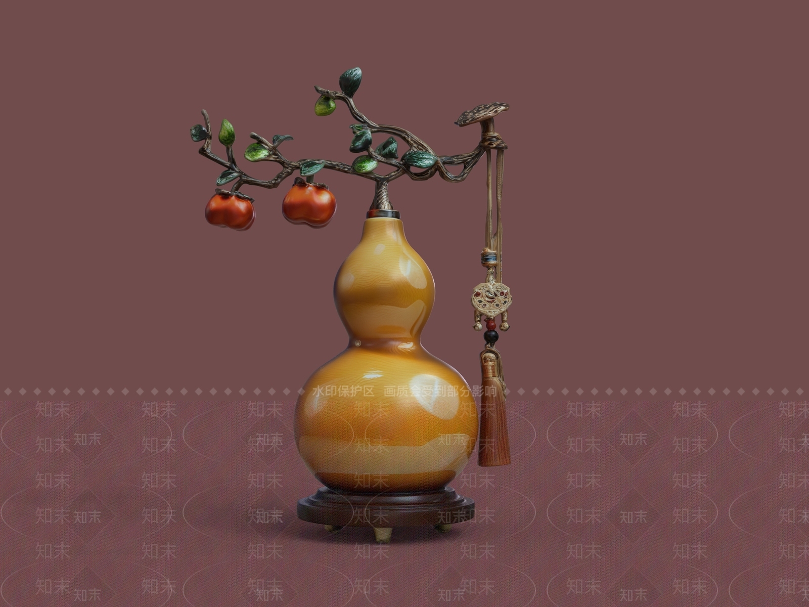 中式雕塑摆件3D模型下载【ID:1232372336】