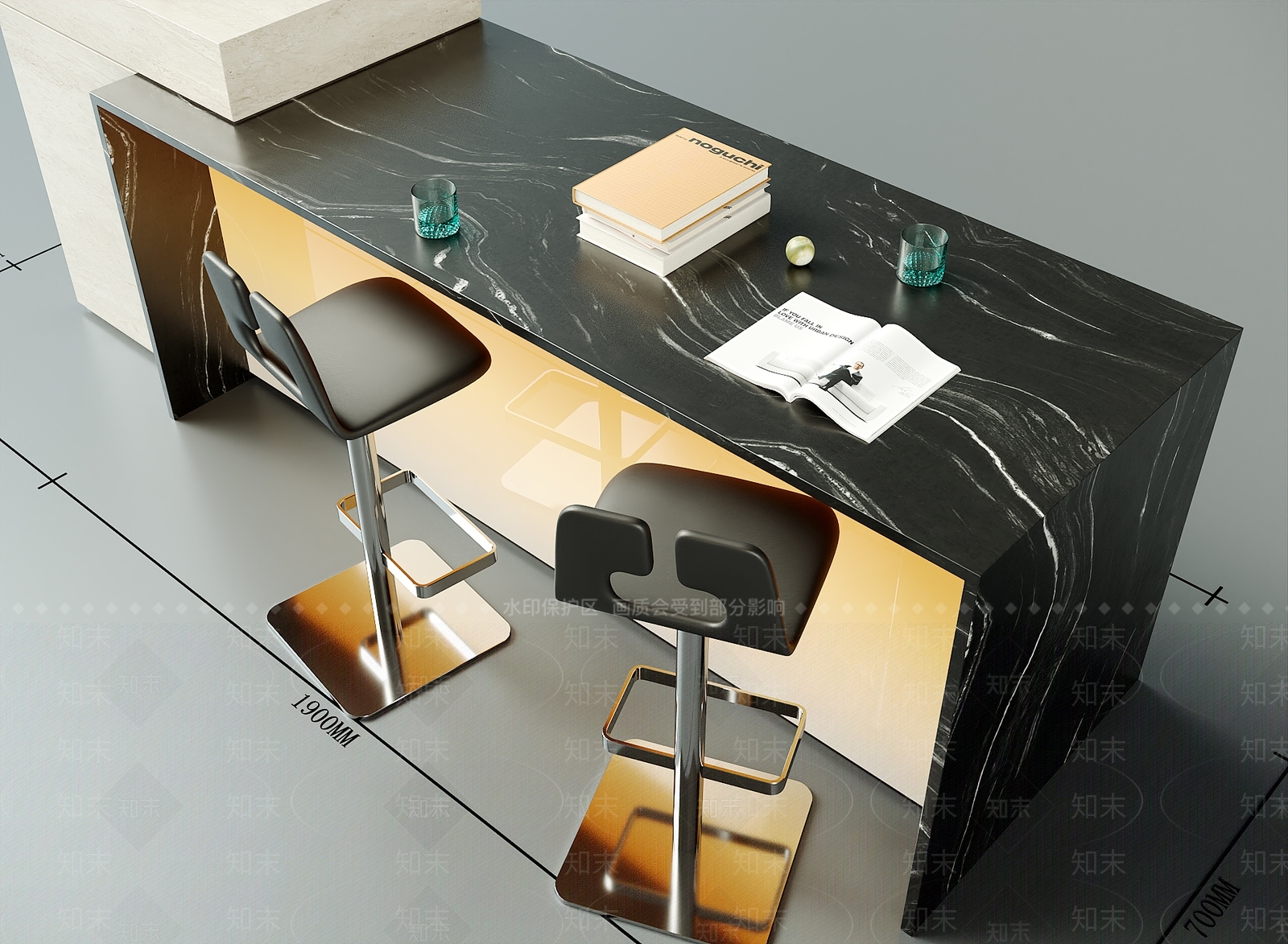 轻奢岛台3D模型下载【ID:1232375024】