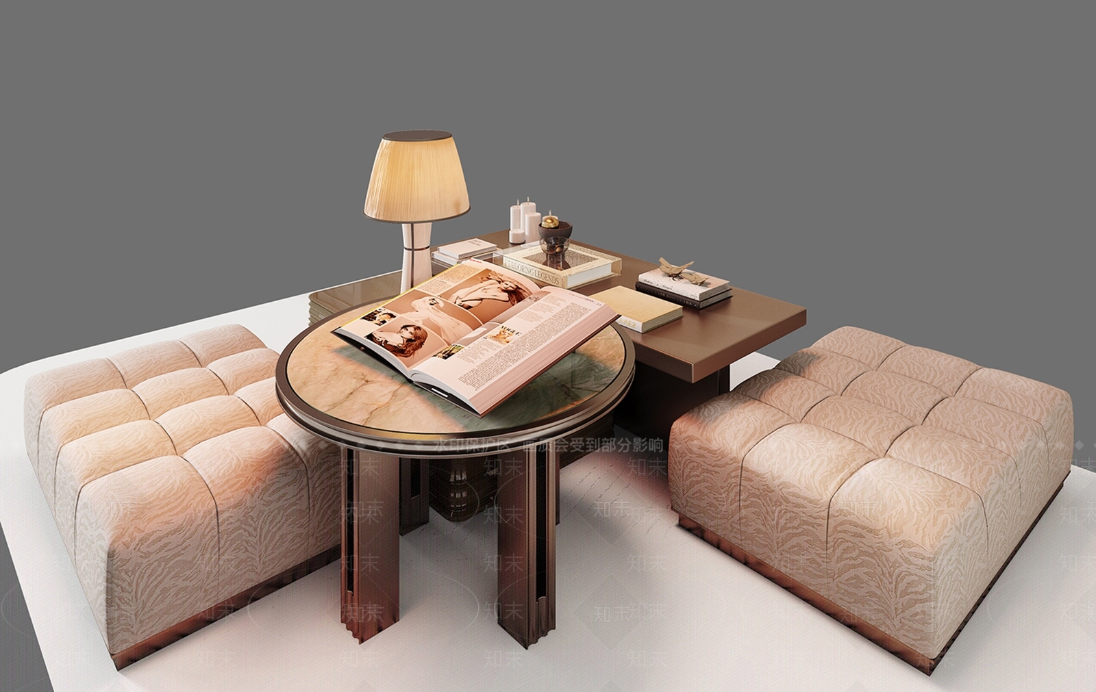 轻奢几类组合3D模型下载【ID:1232378203】