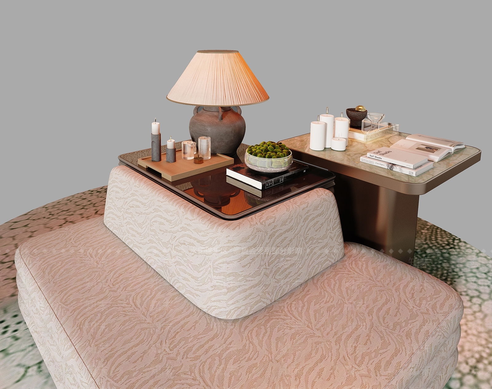 轻奢模块沙发3D模型下载【ID:1232378605】