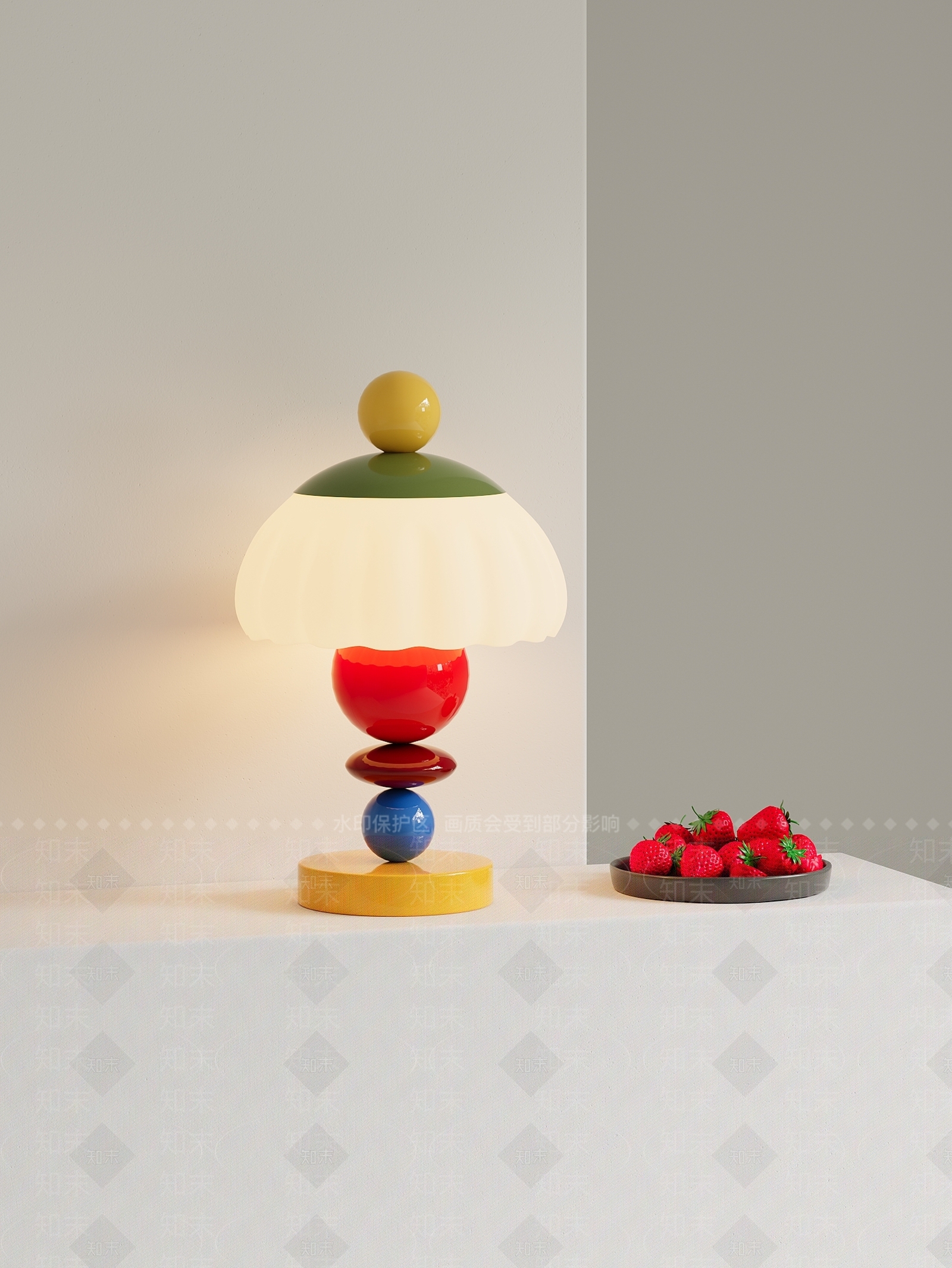 孟菲斯台灯3D模型下载【ID:1232380314】