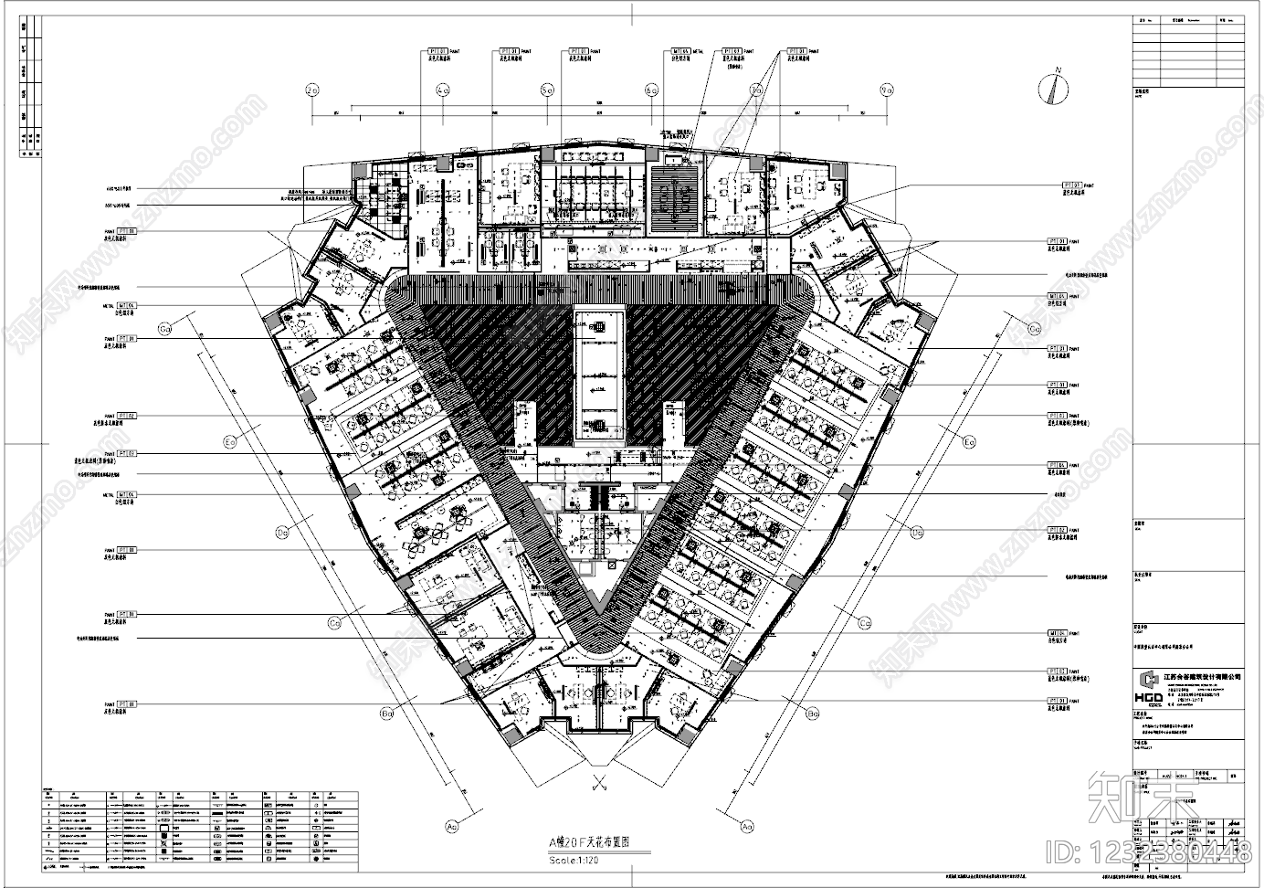 整体办公空间cad施工图下载【ID:1232380448】