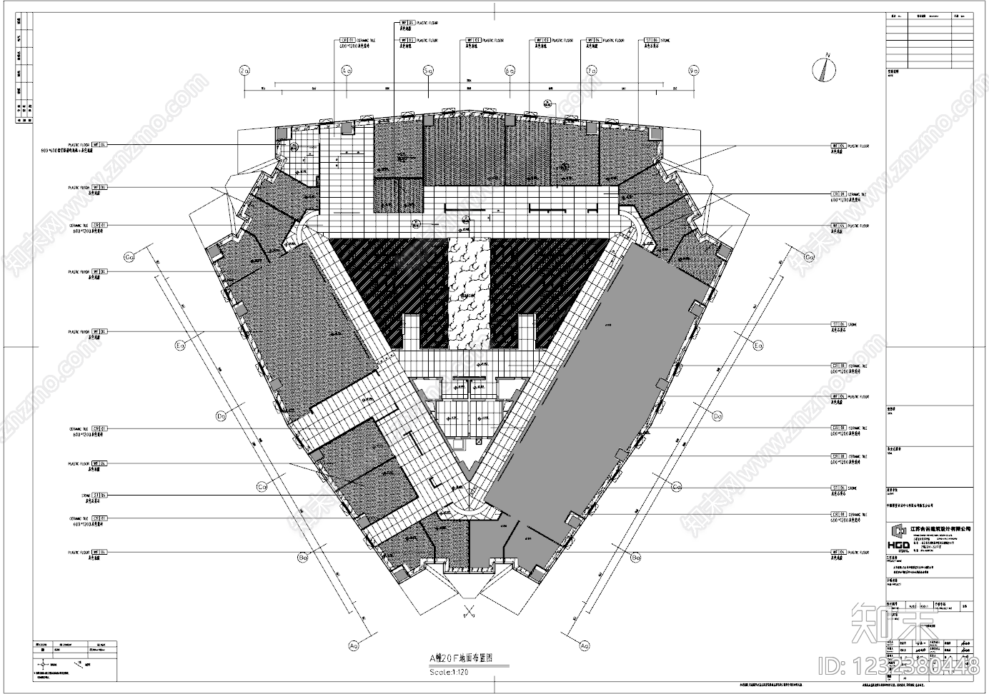 整体办公空间cad施工图下载【ID:1232380448】
