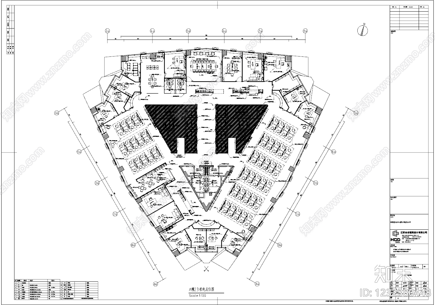 整体办公空间cad施工图下载【ID:1232380448】