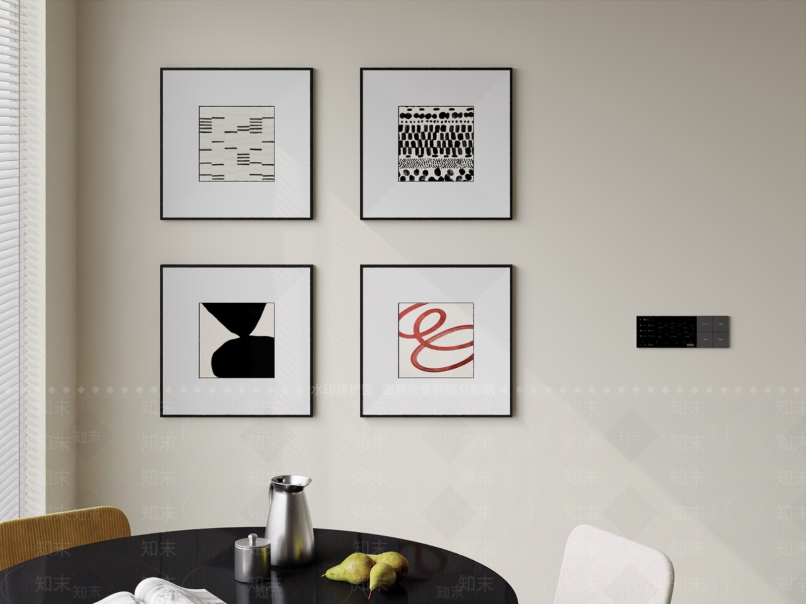 现代简约抽象挂画3D模型下载【ID:1232380710】