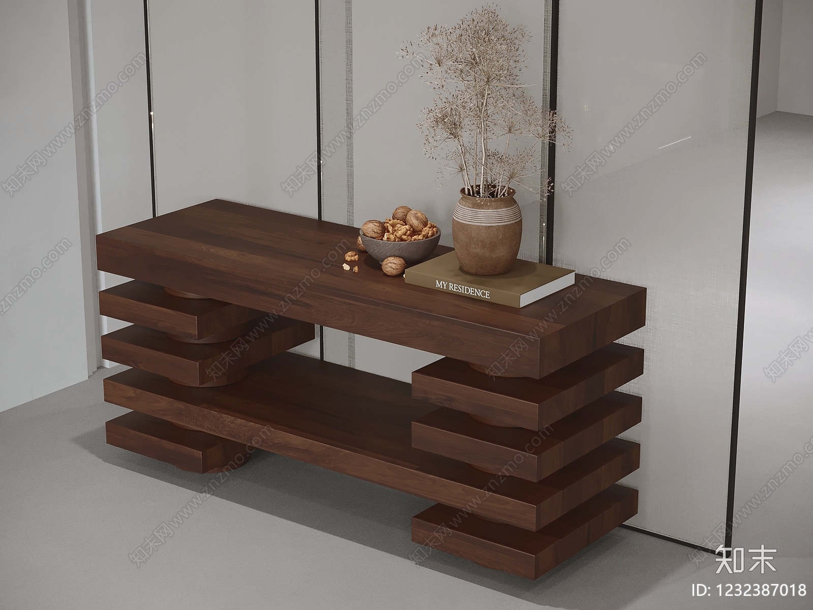 现代简约玄关柜3D模型下载【ID:1232387018】