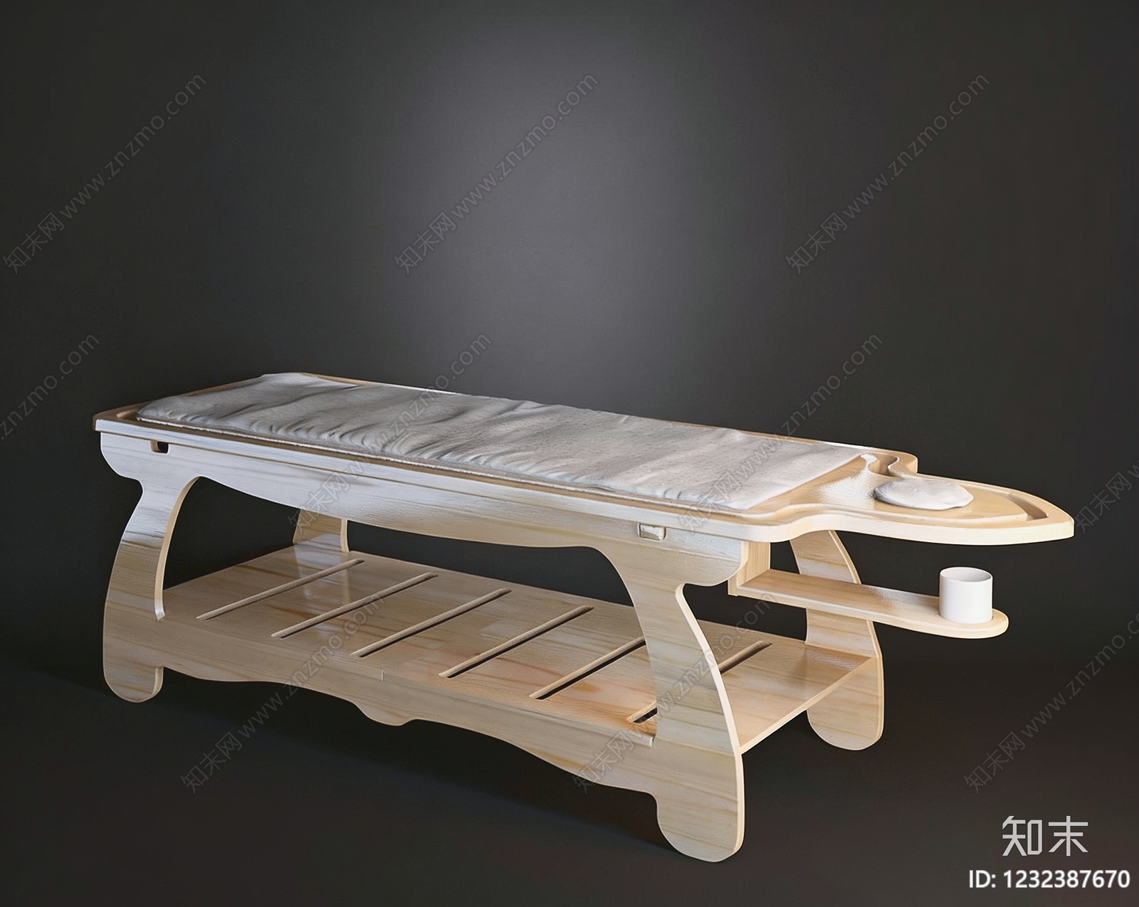 原木风按摩床3D模型下载【ID:1232387670】