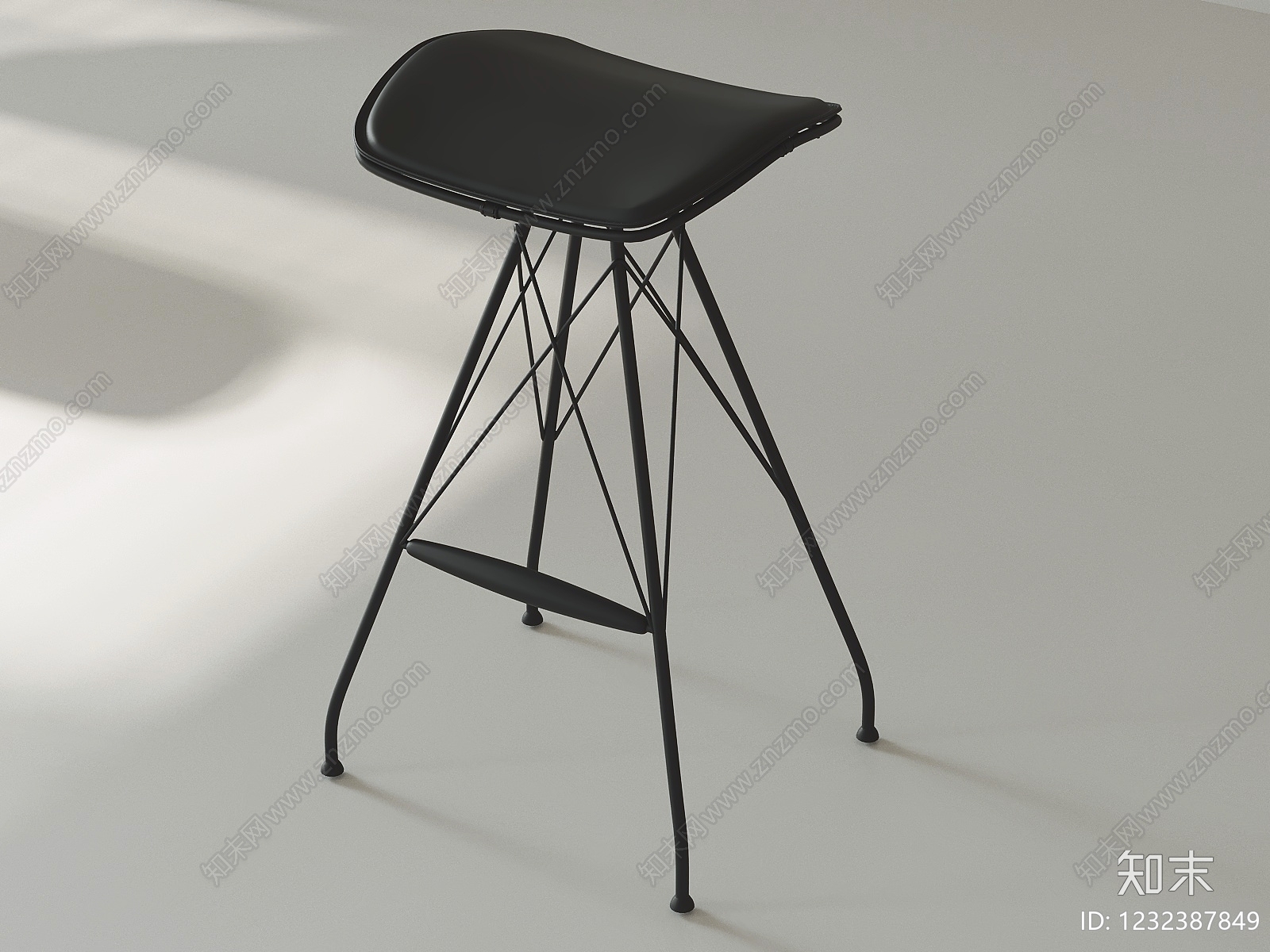 工业风吧凳3D模型下载【ID:1232387849】
