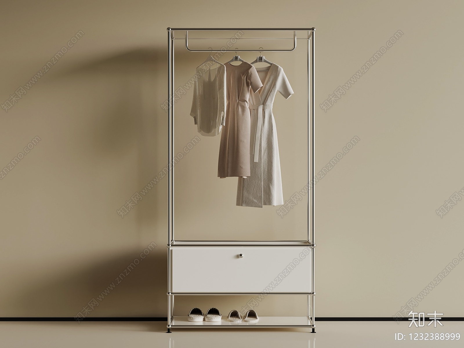 极简衣架3D模型下载【ID:1232388999】