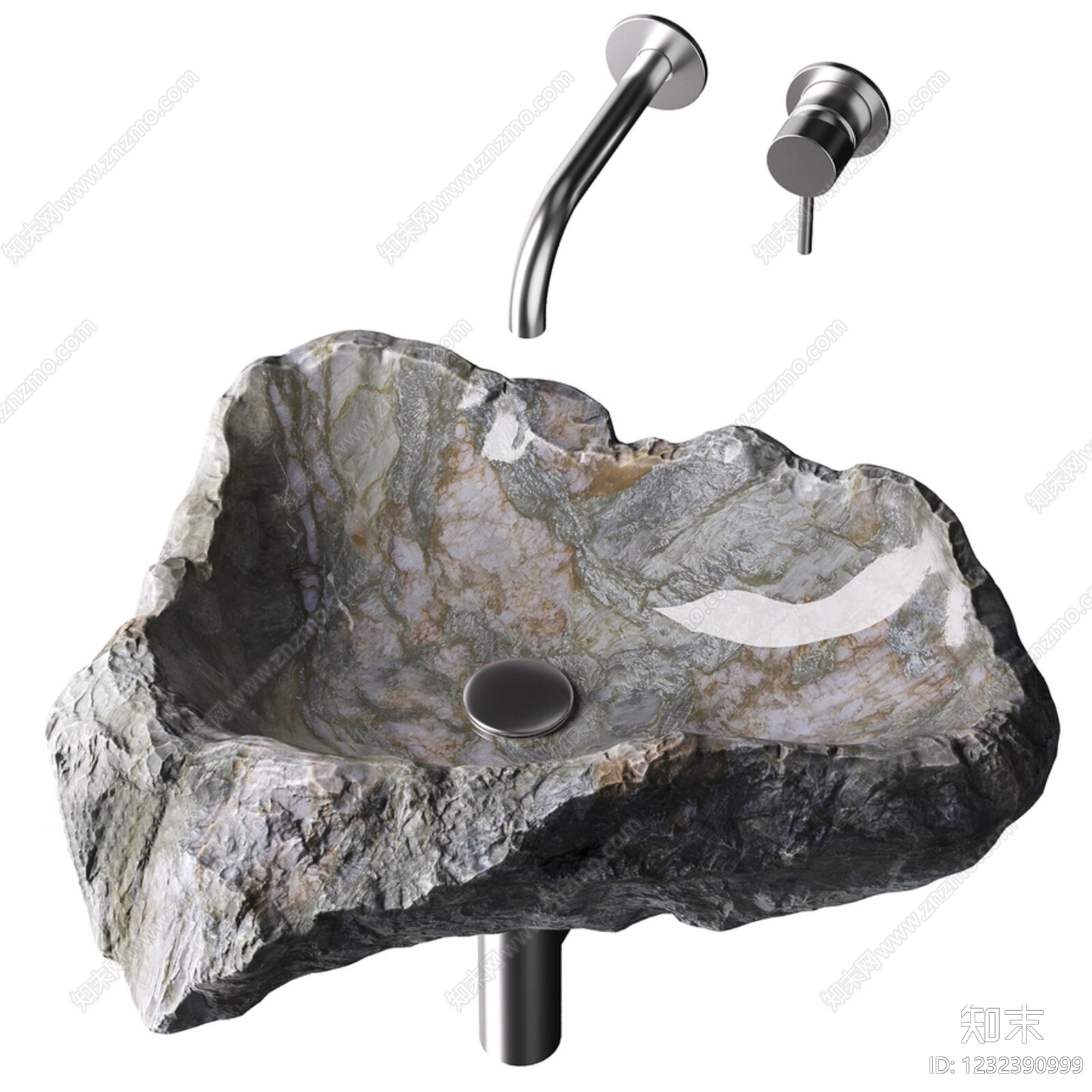 侘寂台盆3D模型下载【ID:1232390999】