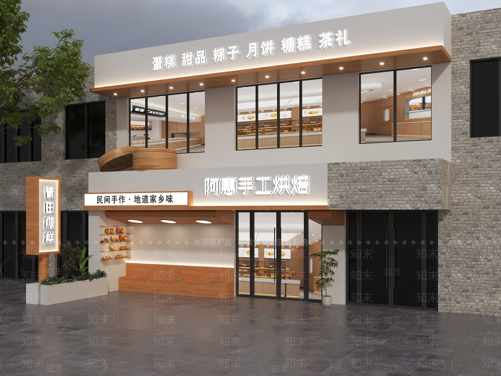 原木风门头SU模型下载【ID:1232392114】