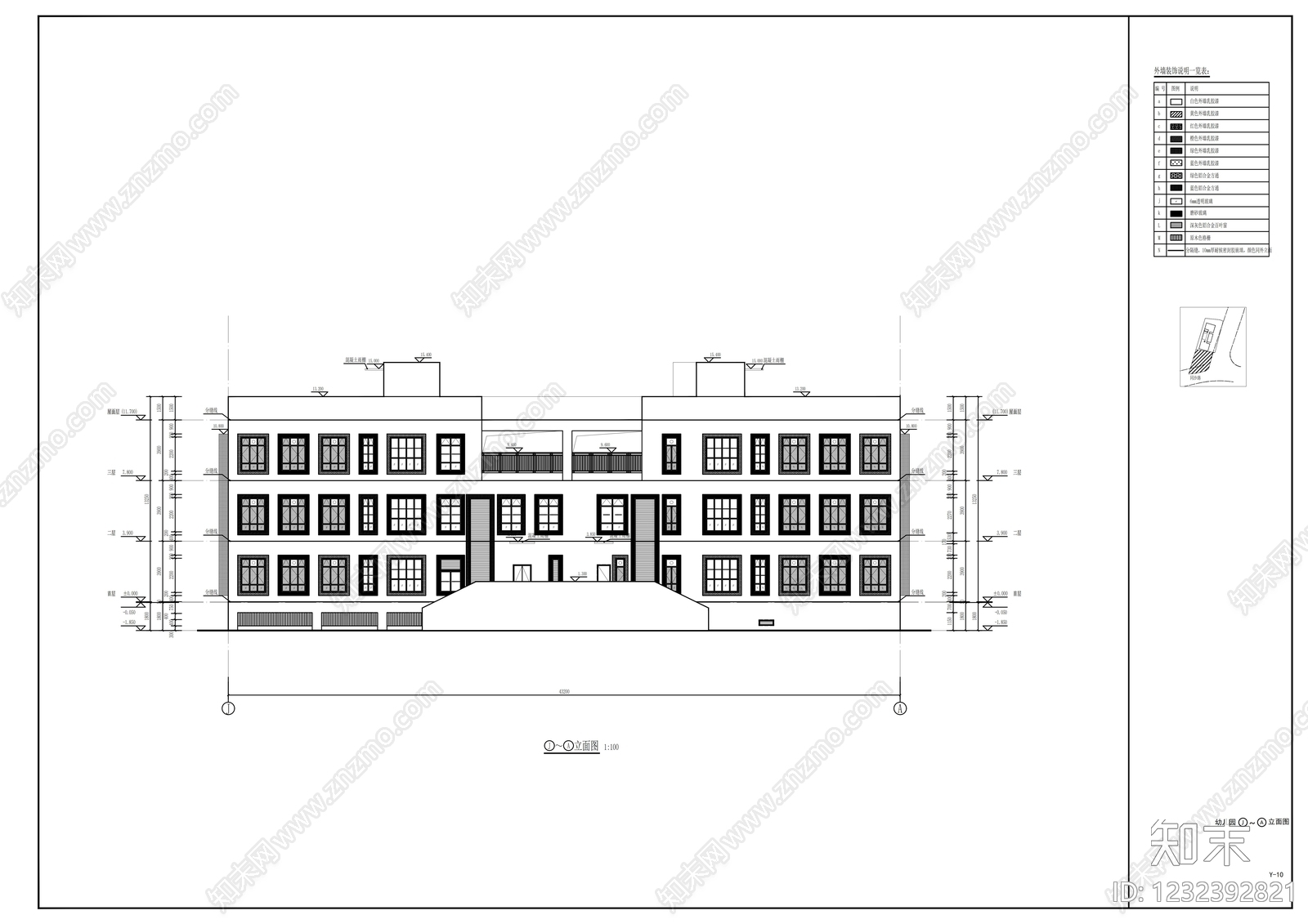 幼儿园建筑cad施工图下载【ID:1232392821】