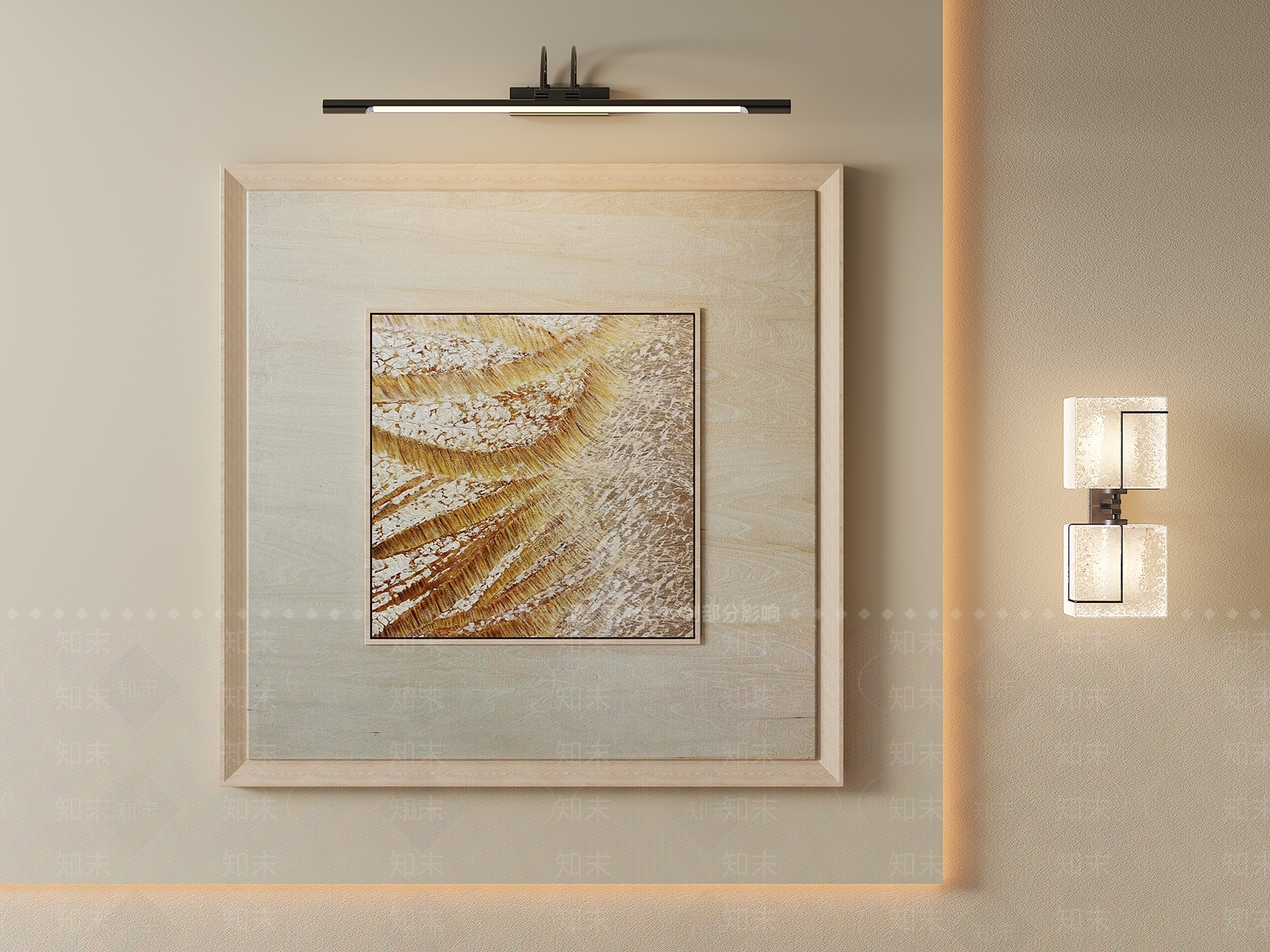 现代简约挂画3D模型下载【ID:1232392655】
