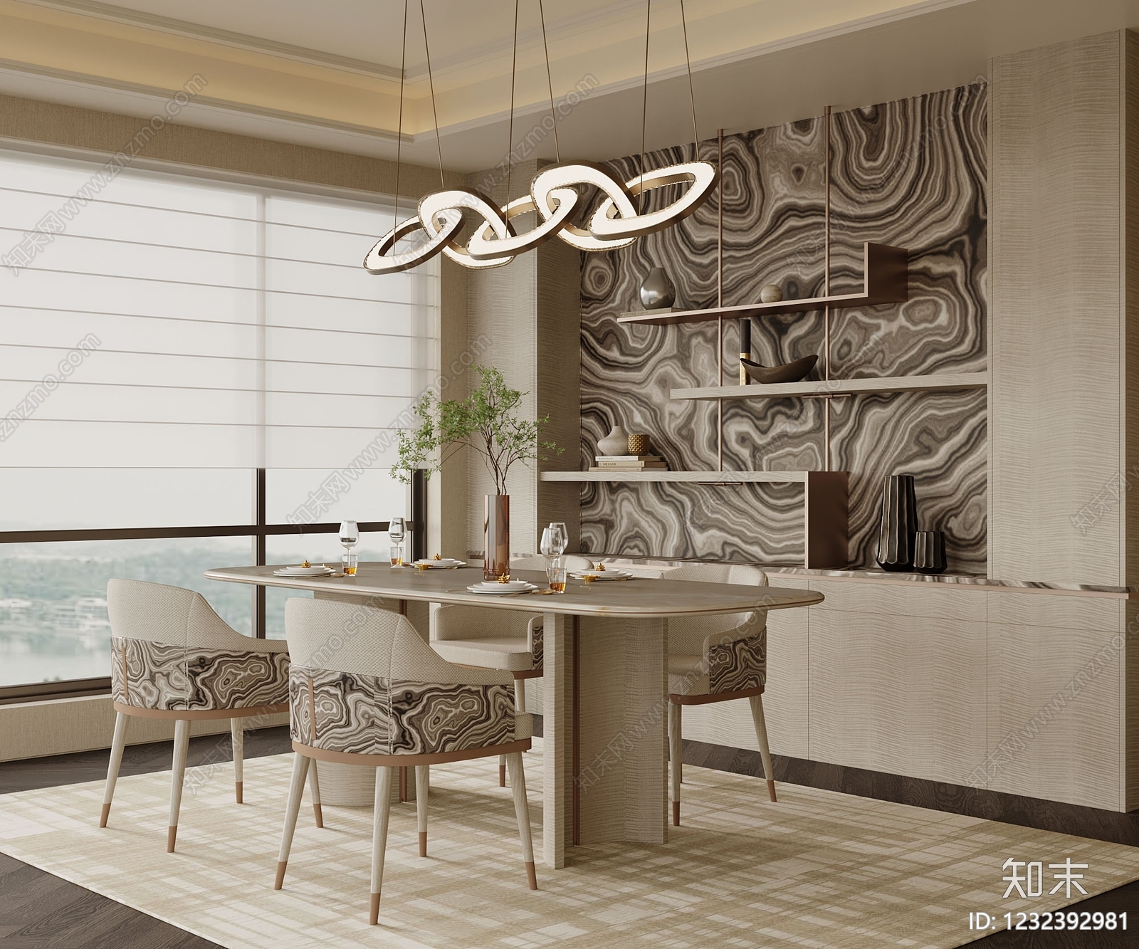 家居餐厅3D模型下载【ID:1232392981】