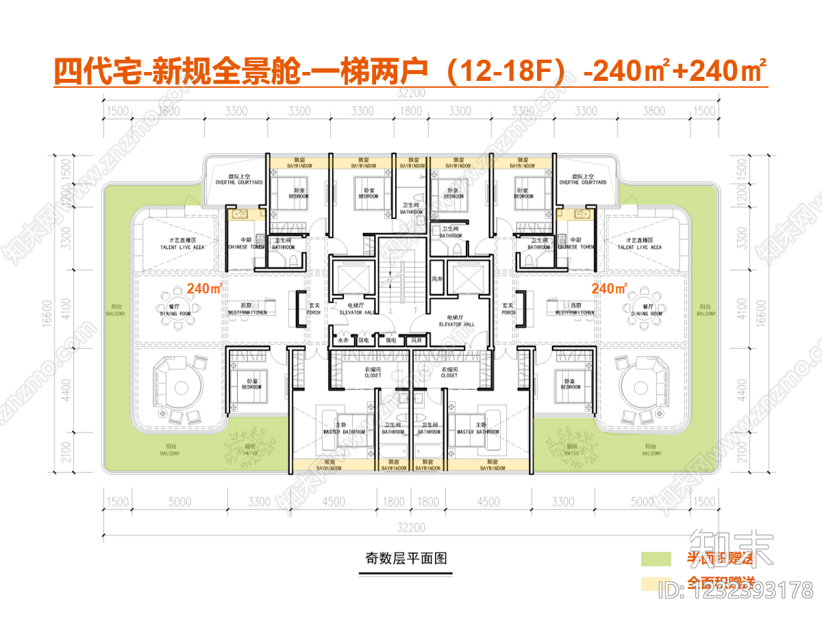 住宅楼建筑cad施工图下载【ID:1232393178】