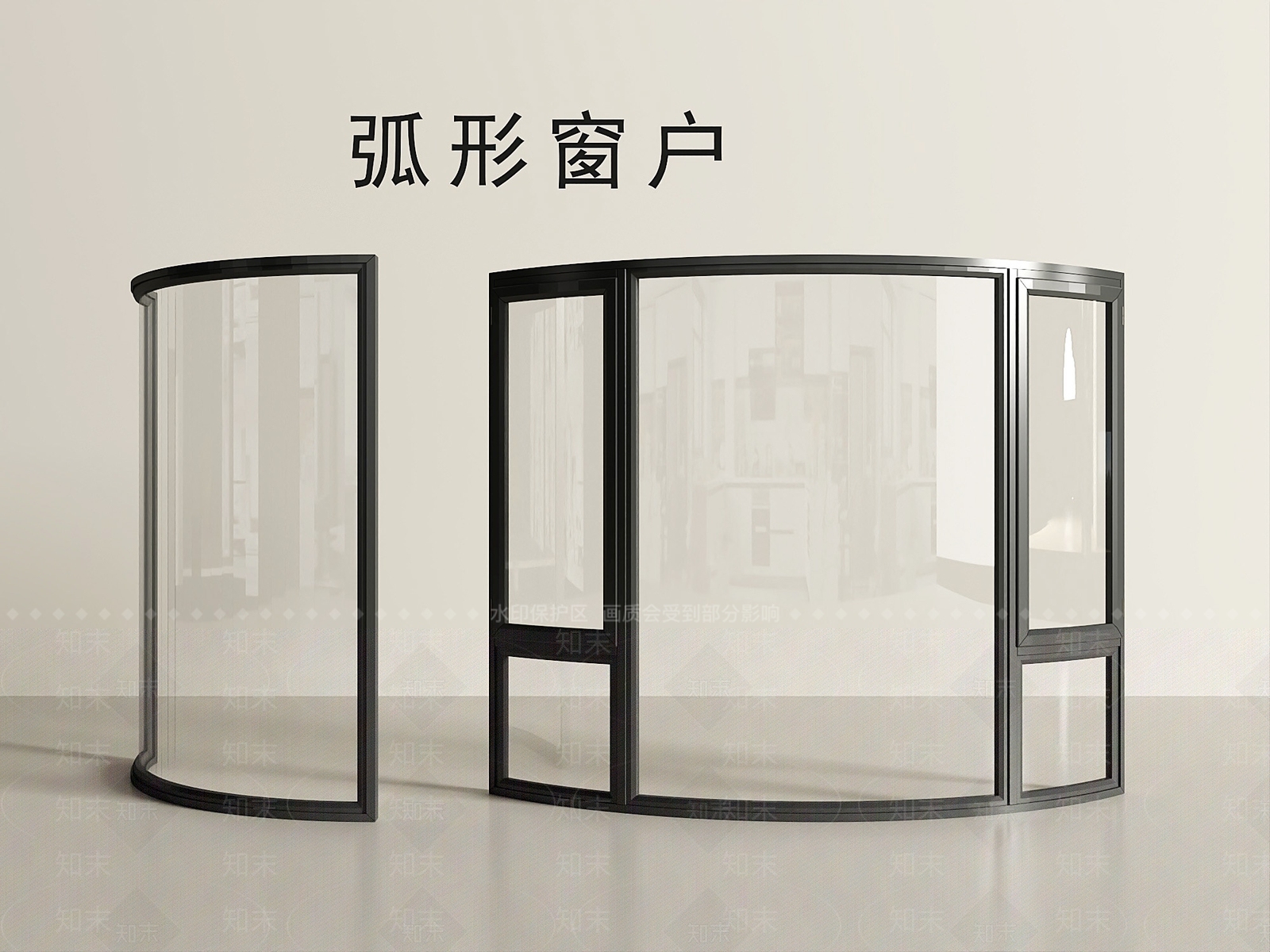 现代简约窗3D模型下载【ID:1232394398】