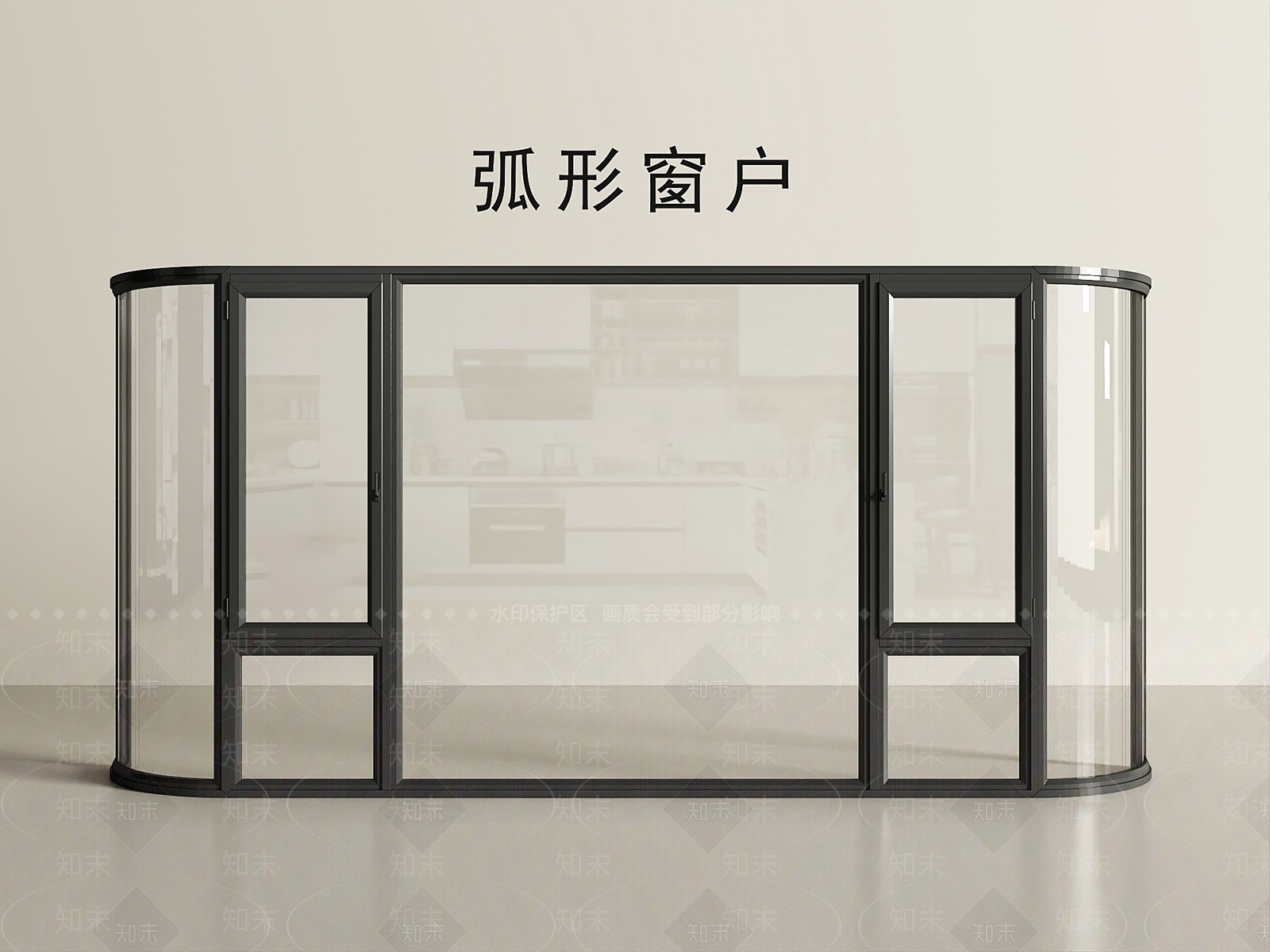现代窗3D模型下载【ID:1232396631】