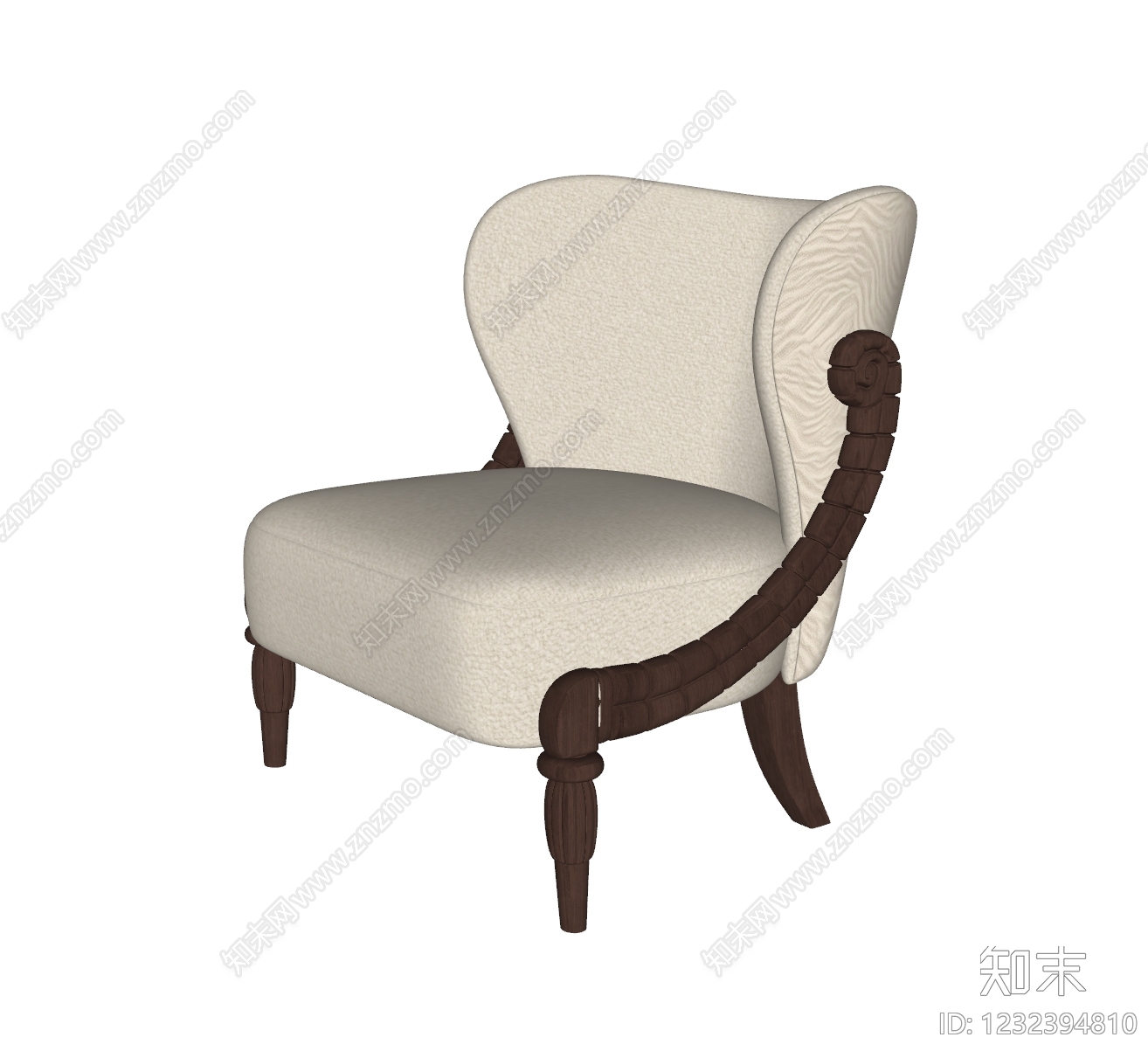 中古风休闲椅SU模型下载【ID:1232394810】
