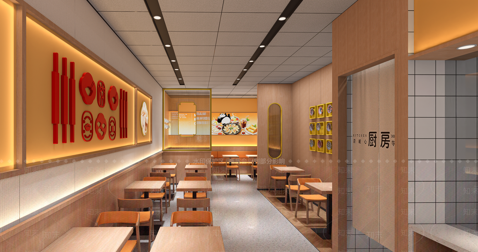 现代简约快餐店SU模型下载【ID:1232395257】