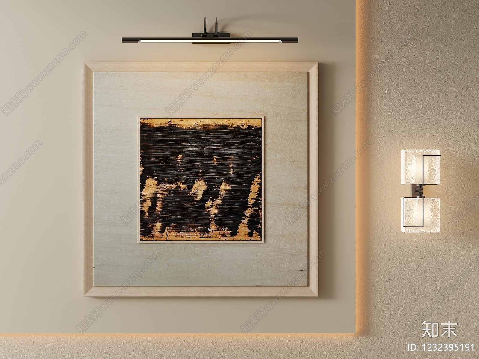 极简挂画3D模型下载【ID:1232395191】