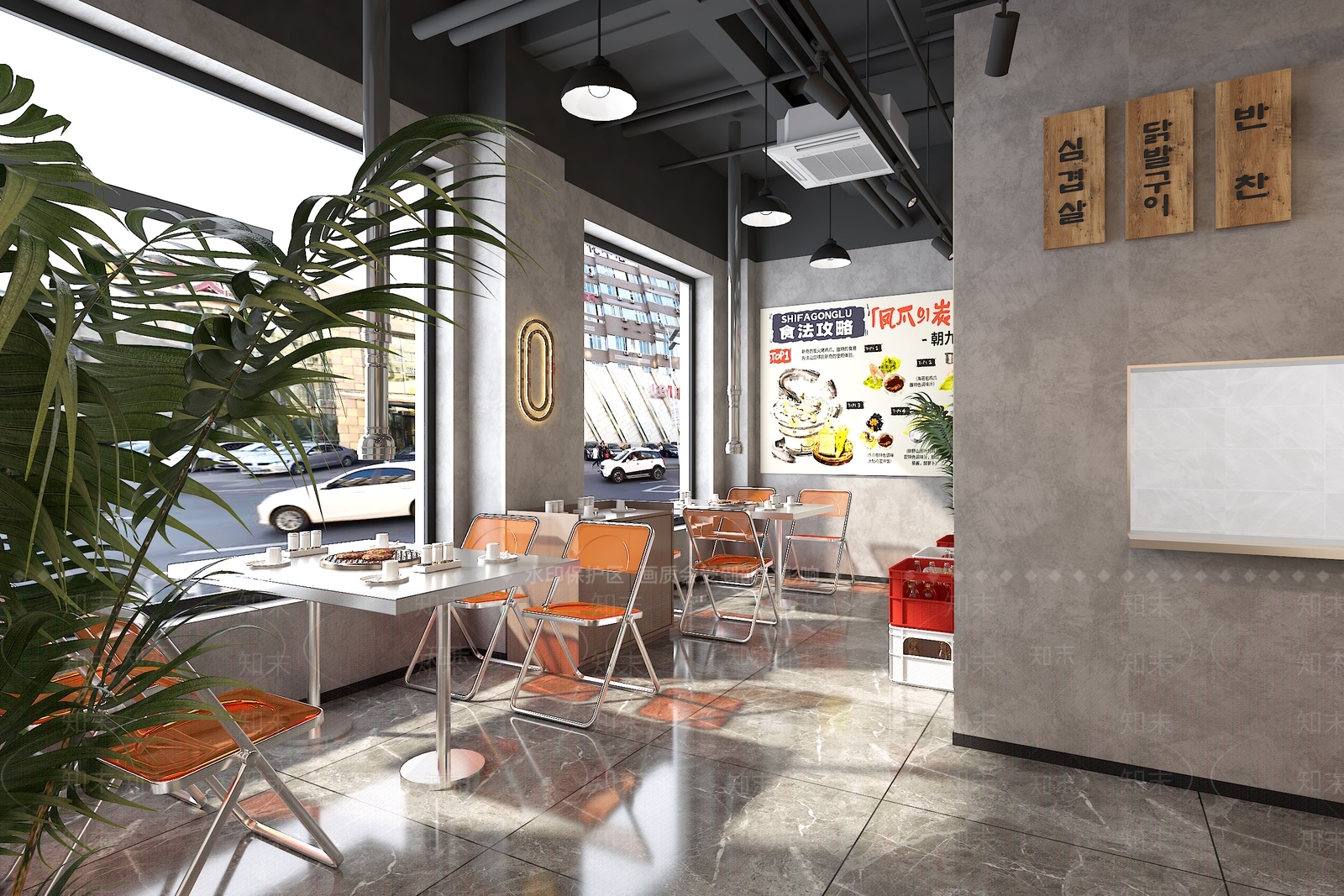 工业风烤肉店3D模型下载【ID:1232395157】
