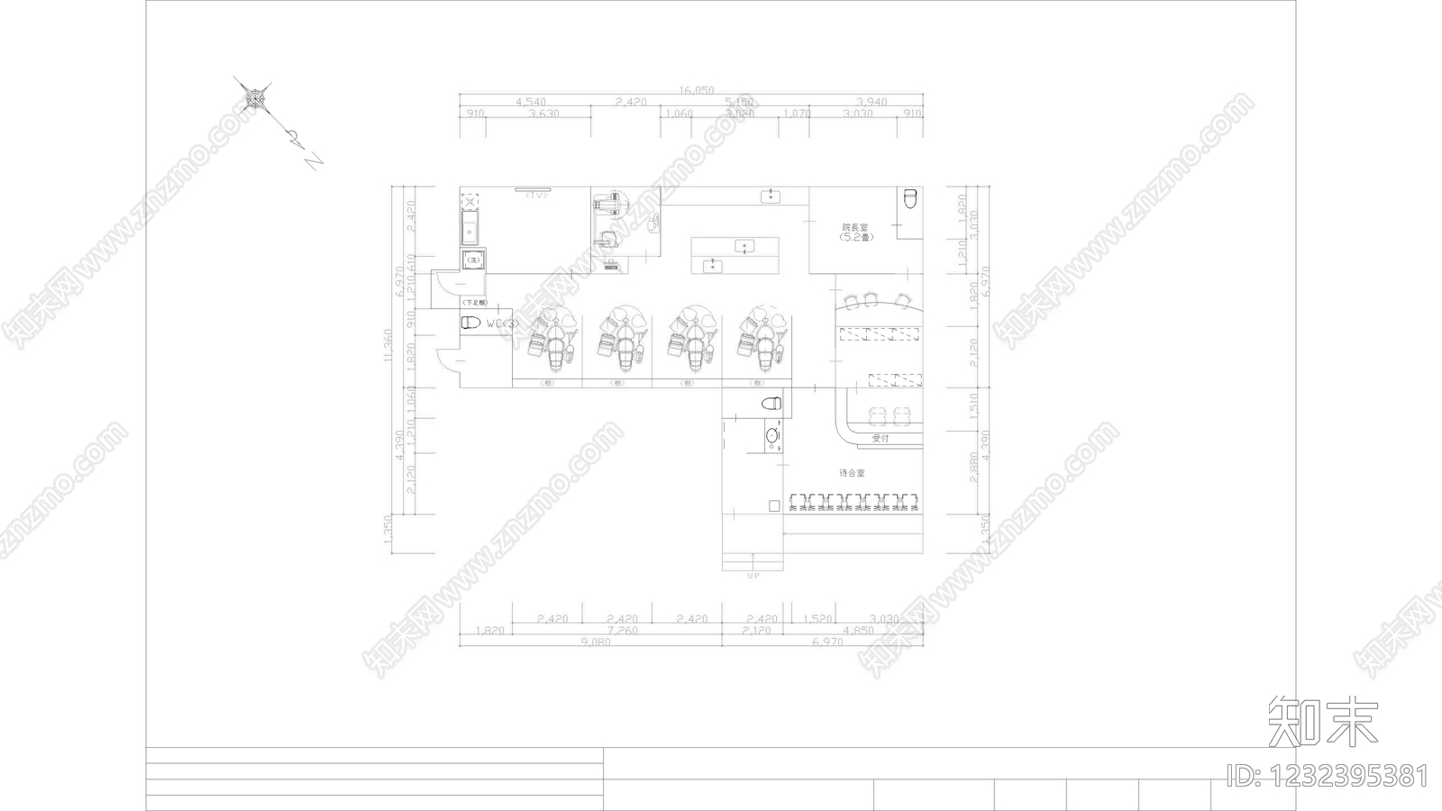医院建筑cad施工图下载【ID:1232395381】
