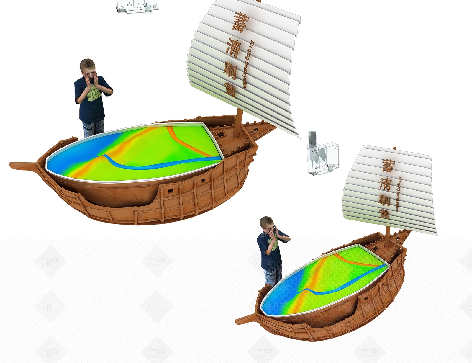 中式互动装置3D模型下载【ID:1232395804】