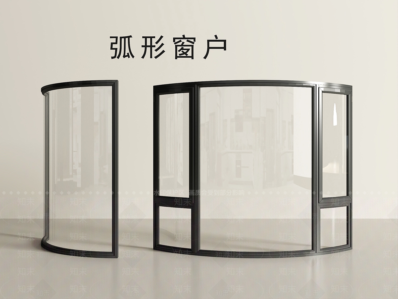 极简窗户组合SU模型下载【ID:1232397220】