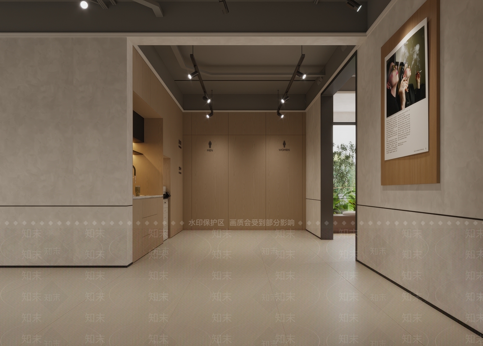 新中式办公大厅3D模型下载【ID:1232397297】
