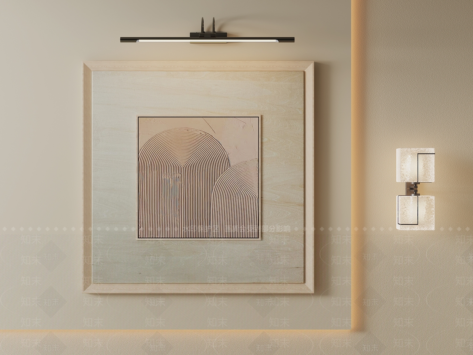 奶油风抽象挂画3D模型下载【ID:1232398118】