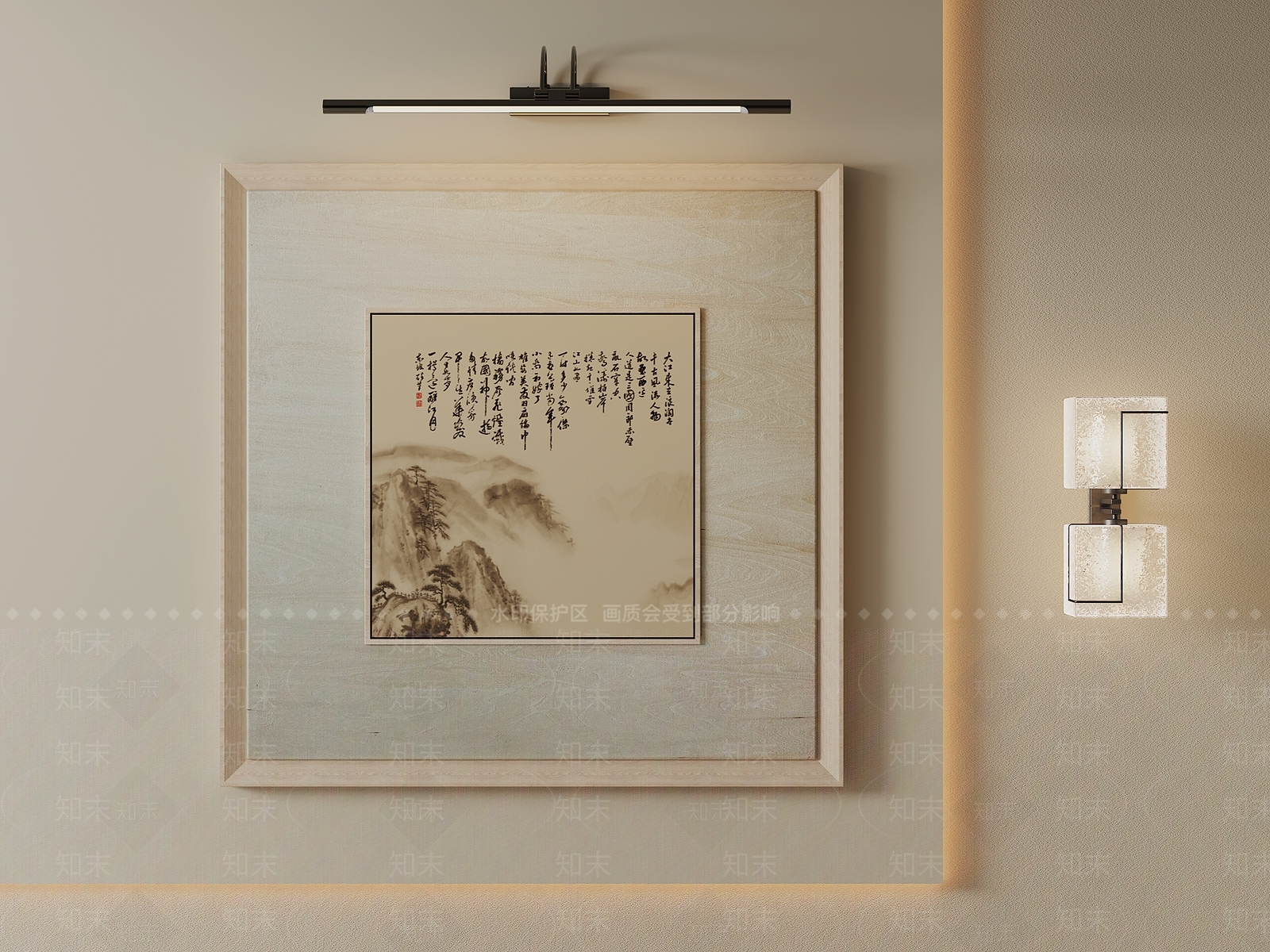 新中式字画3D模型下载【ID:1232398752】