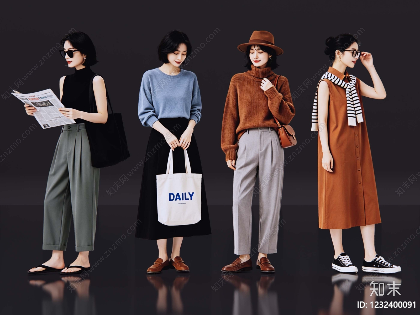 复古多人SU模型下载【ID:1232400091】