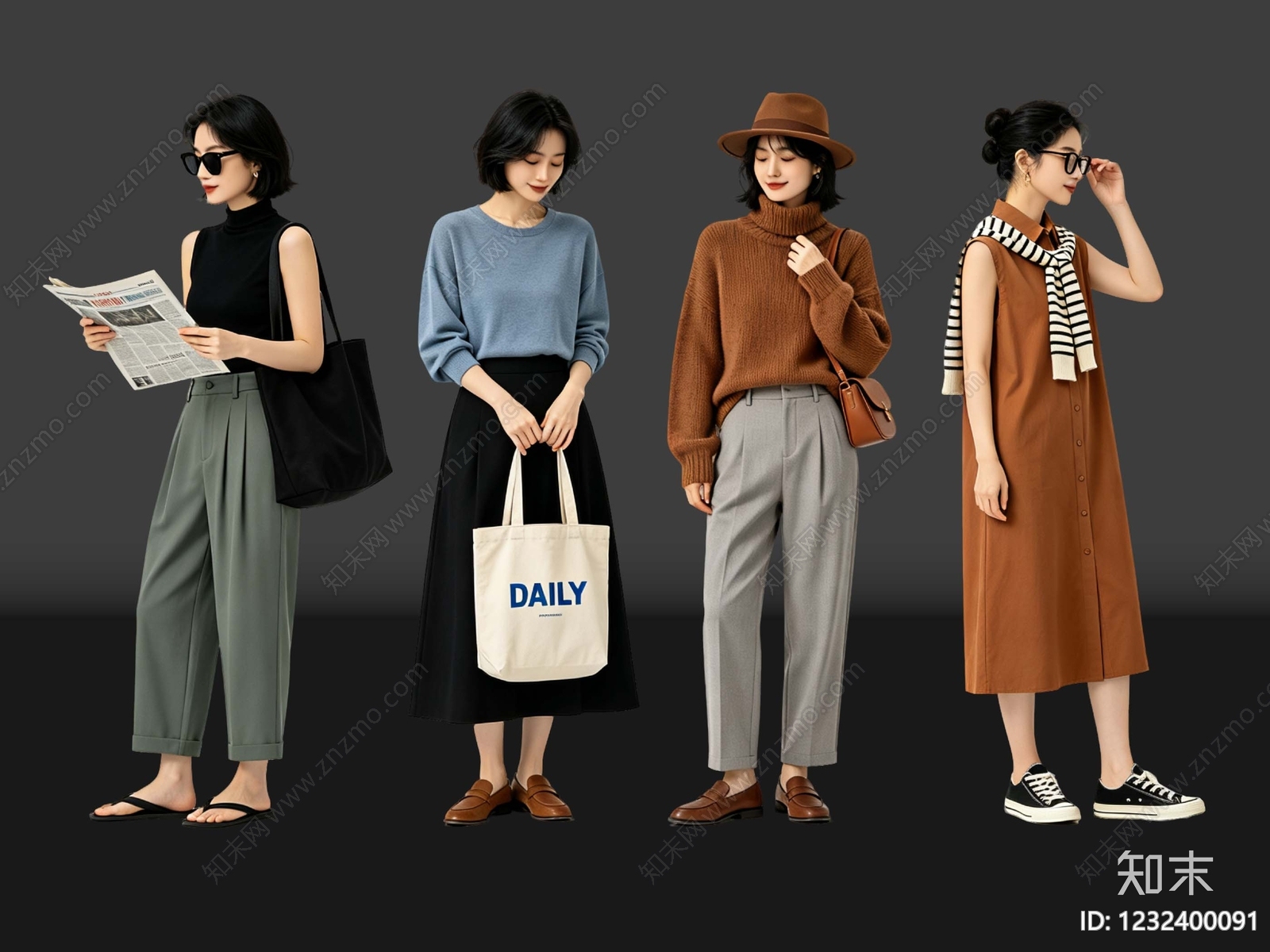 复古多人SU模型下载【ID:1232400091】