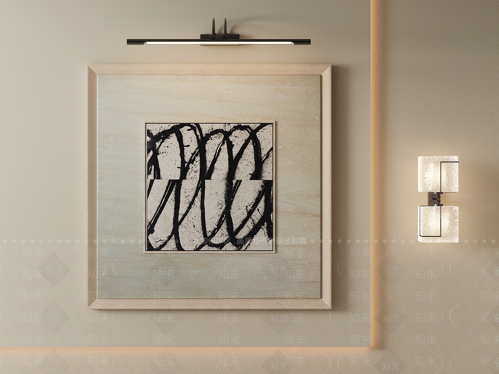 极简挂画3D模型下载【ID:1232400109】