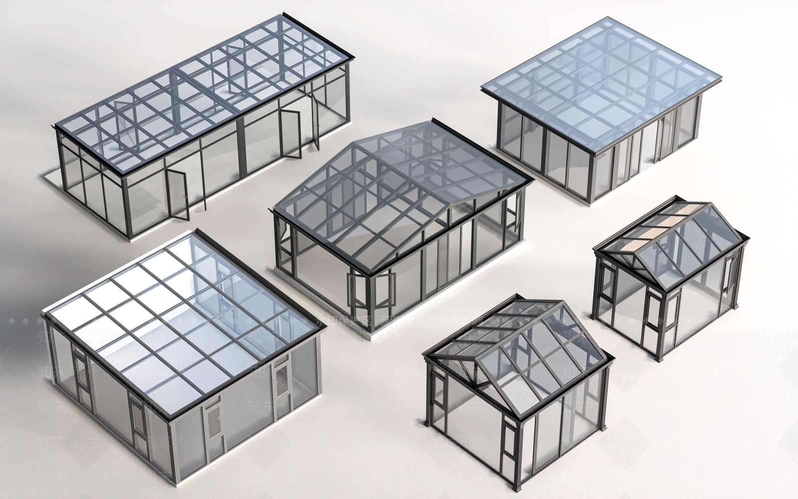 现代遮挡设施3D模型下载【ID:1232400546】
