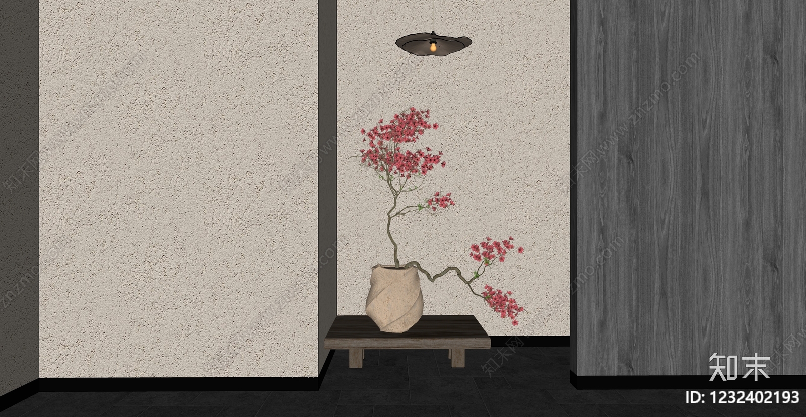 侘寂绿植摆件SU模型下载【ID:1232402193】
