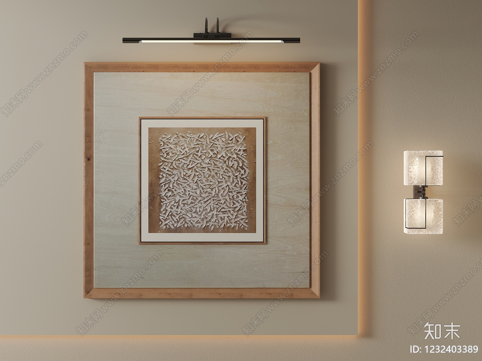 侘寂挂画SU模型下载【ID:1232403389】