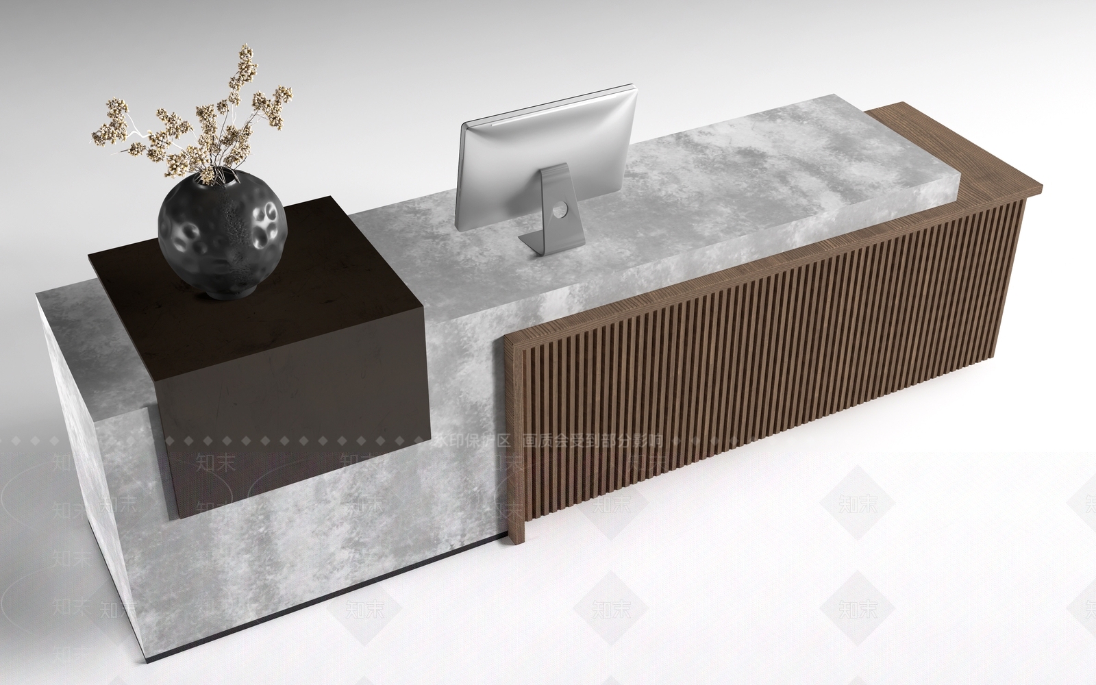 现代简约前台3D模型下载【ID:1232403805】