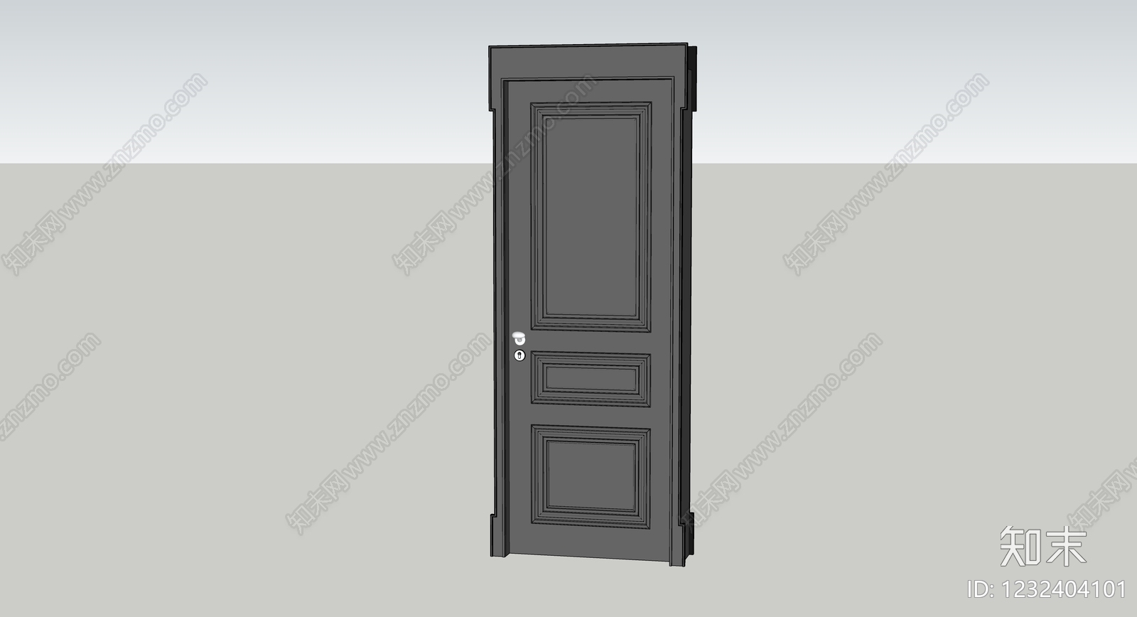 美式单开门SU模型下载【ID:1232404101】