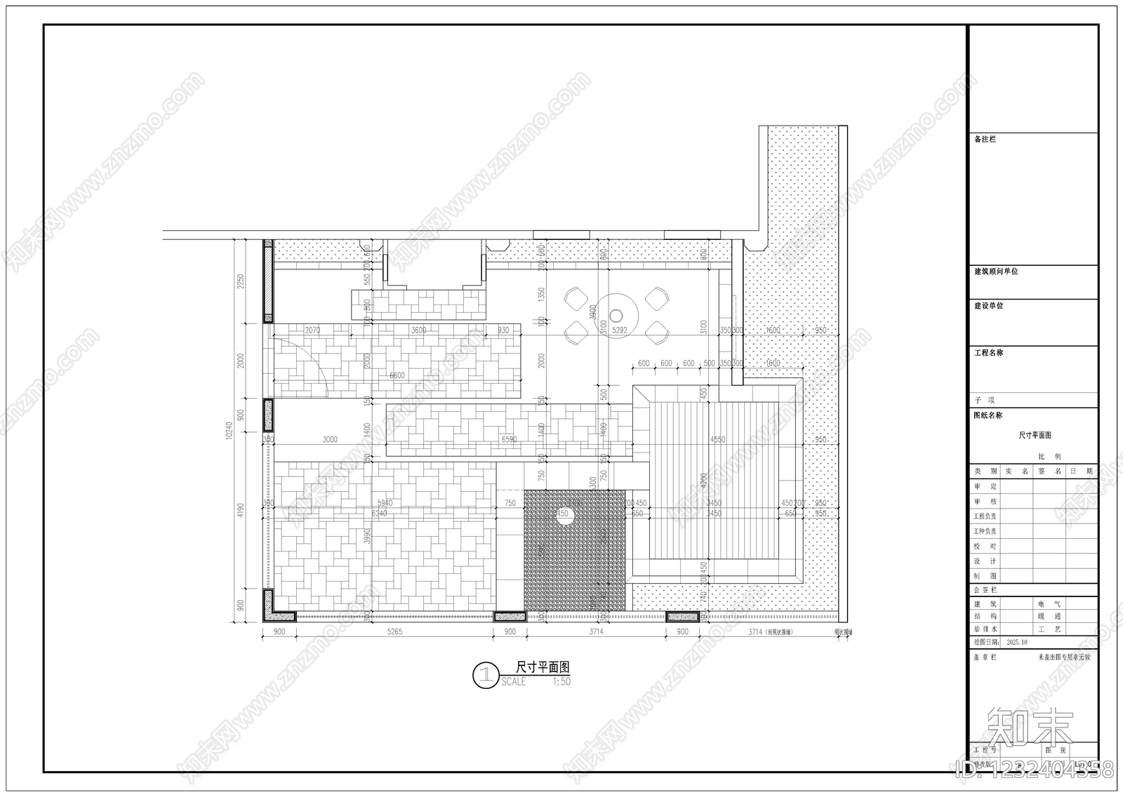庭院cad施工图下载【ID:1232404358】