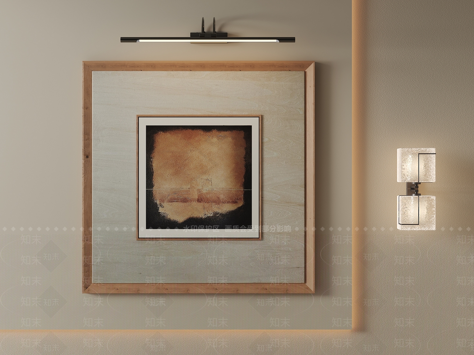 侘寂长条壁灯3D模型下载【ID:1232404939】