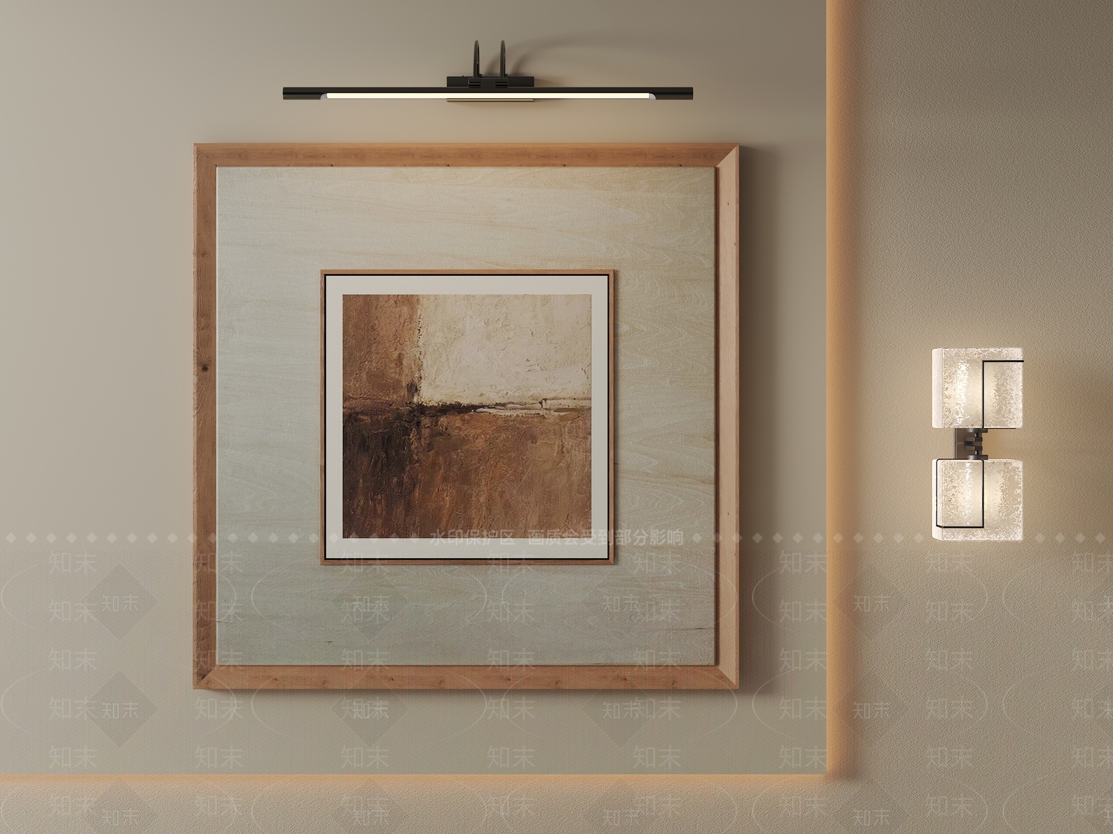 侘寂抽象挂画3D模型下载【ID:1232405850】
