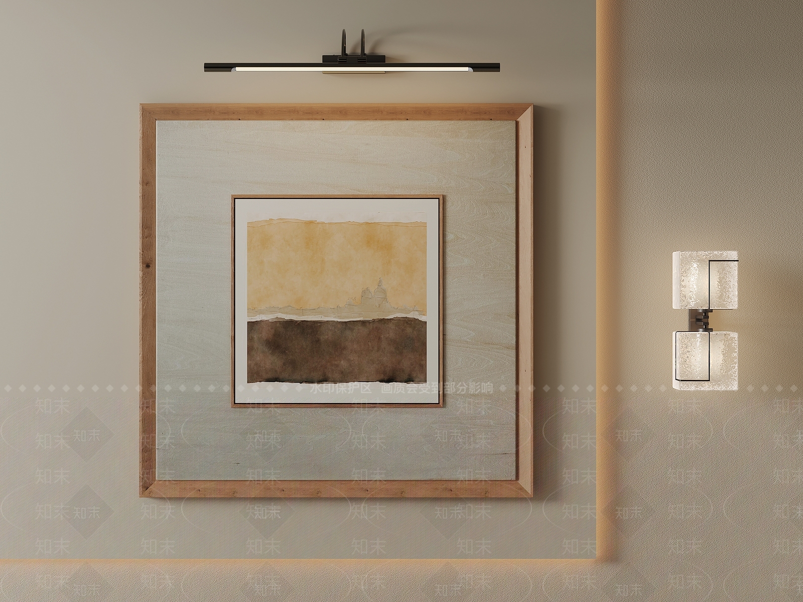 原木风挂画3D模型下载【ID:1232406057】