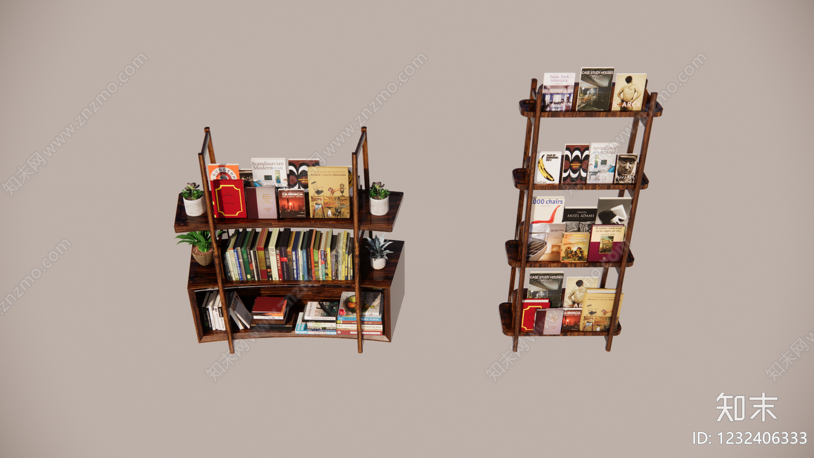 中古风书架SU模型下载【ID:1232406333】